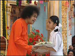 Swami with Young Girl