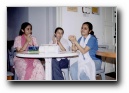 Sisters look prepared for the debate - Click to enlarge